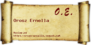 Orosz Ernella névjegykártya
